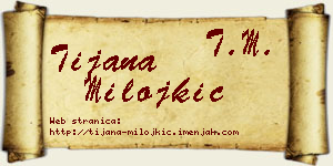 Tijana Milojkić vizit kartica